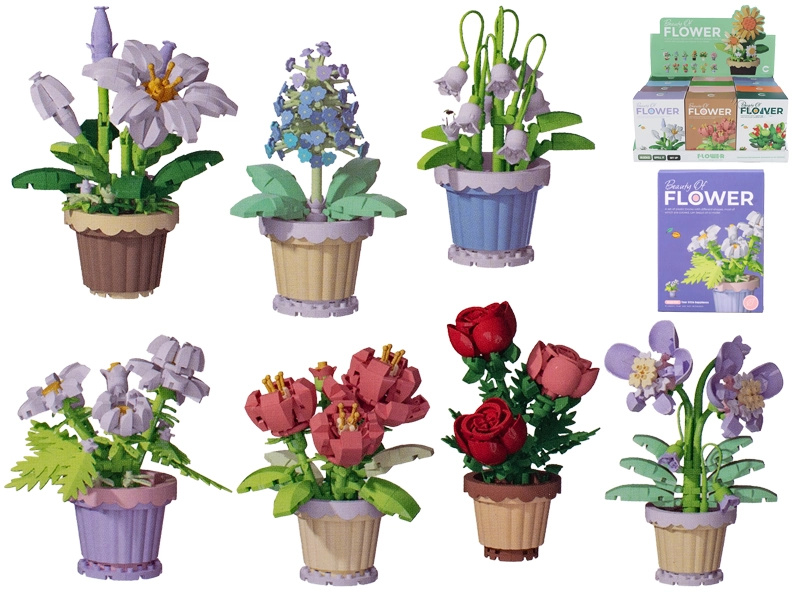 Stavebnice rostlina v květináči