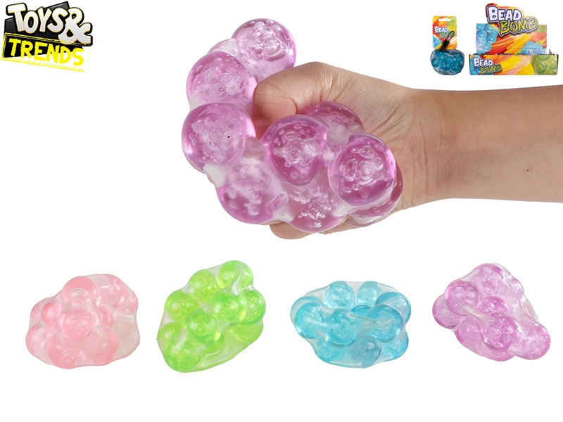 Antistresový míček s křupajícími kuličkami 9 cm TOYS&TRENDS