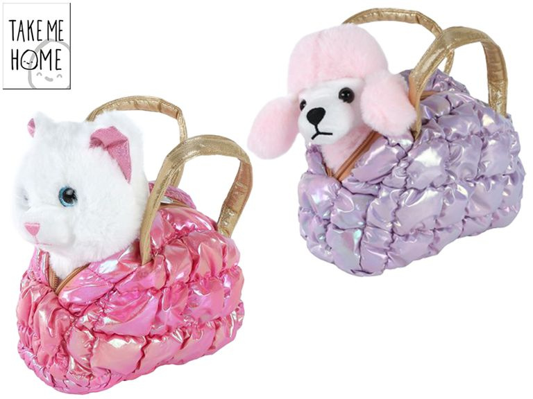 Zvíře plyšové 20 cm v kabelce, mix druhů