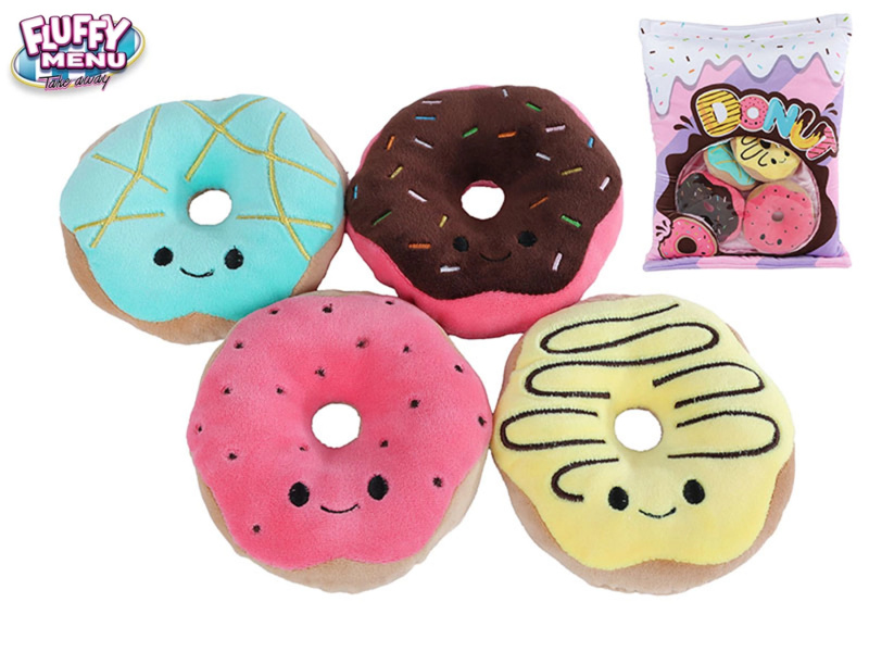 Plyšový set barevných koblih v tašce Fluffy Menu