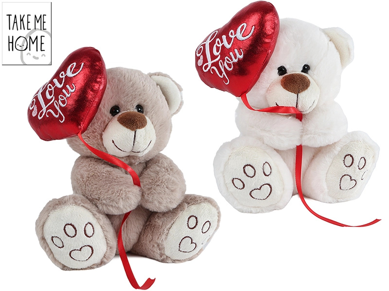 plyšový medvídek se srdcem love you 20 cm