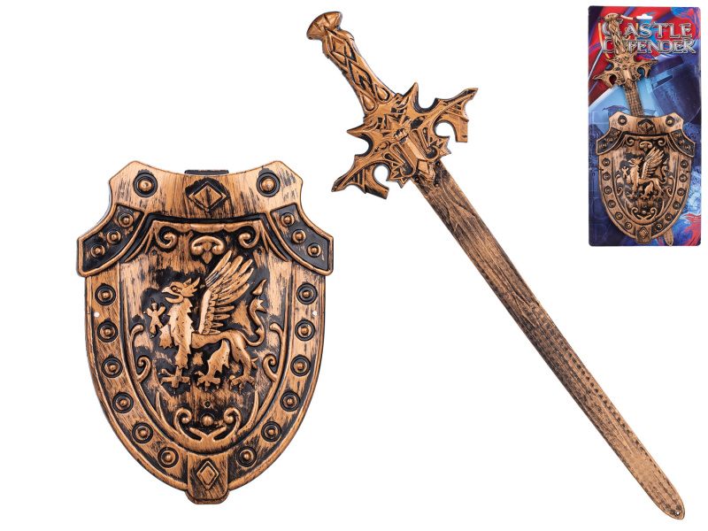 Sada rytířského meče a štítu pro děti