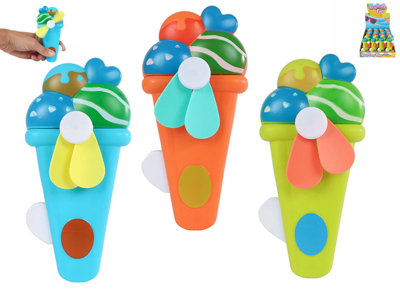 Dětský ruční větrák ve tvaru zmrzliny