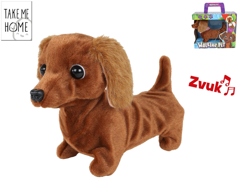 Plyšový jezevčík Take Me Home – interaktivní hračka pro děti