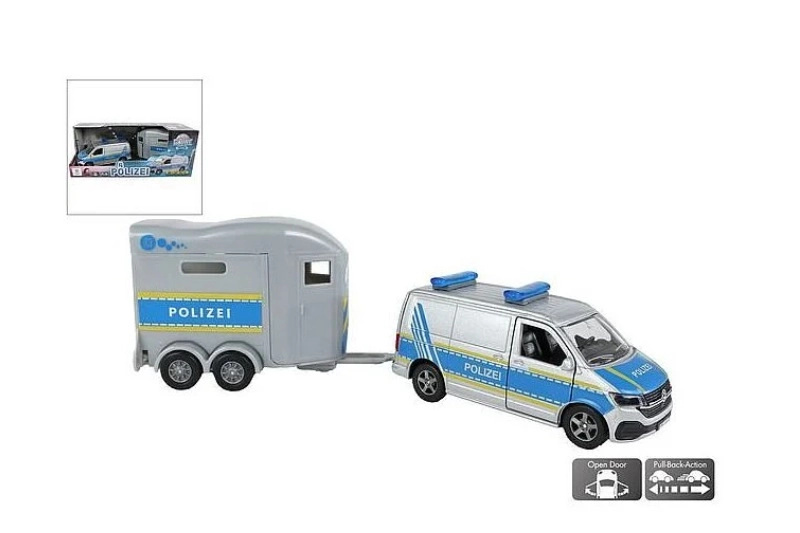 Policejní VW s přívěsem na přepravu koní