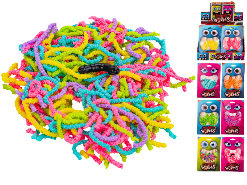 Strašidelní červi – pestrobarevné hračky pro děti