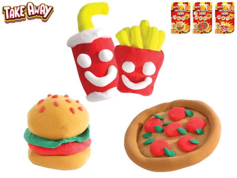 Kreativní hmota vytvoř si vlastní fast food take away - 1 kus