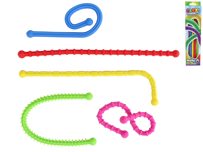 Flexi špagety – ohebné tyčinky na tvoření 25,5 cm (5 ks)