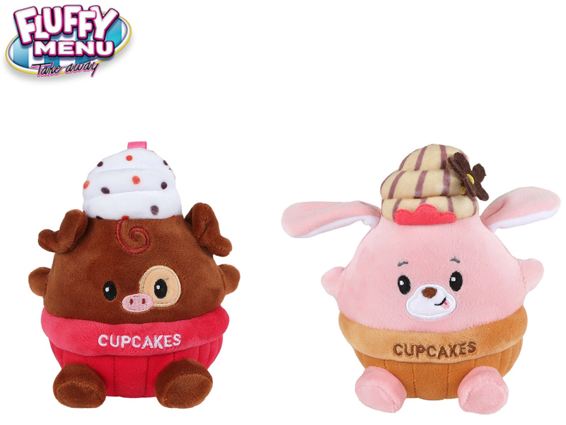 Plyšový medvídek Cupcake Fluffy Menu 14 cm