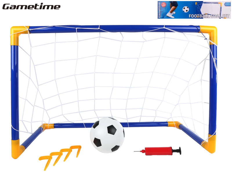Fotbalová branka pro děti GAMETIME 79 × 50 × 43 cm s míčkem a pumpičkou