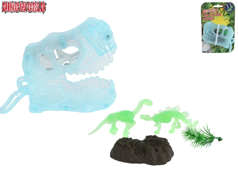 Dinoworld 3D přívěsek na klíče se svítícími dinosaury 11 cm