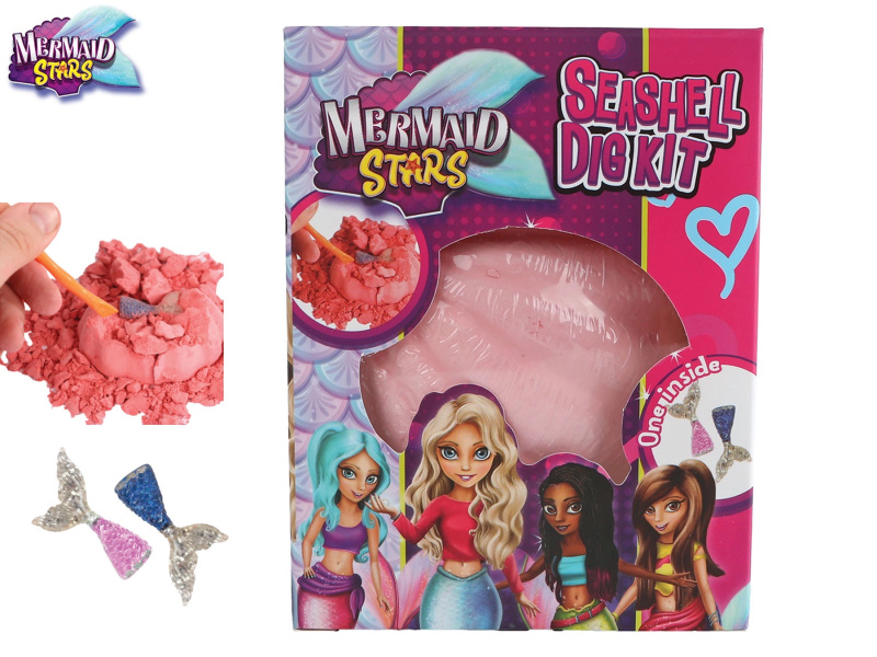 Kreativní sada vytesej si ozdobu mořské víly Mermaid Stars - 1 kus
