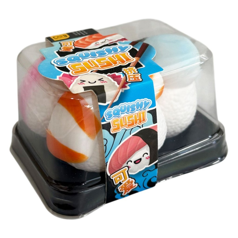 Squishy sushi kawaii kamarádi – antistresová sada 3 ks