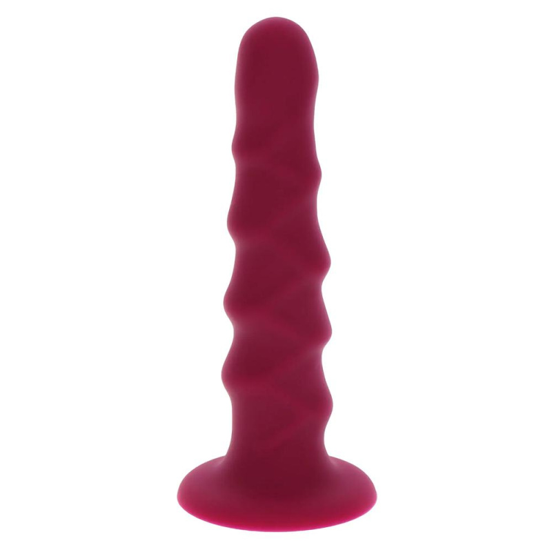 Toy Joy Silikonové dildo s přísavkou Ribbed Dong 16 cm