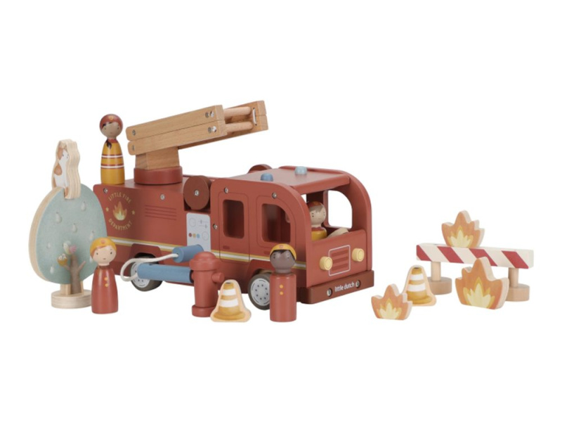 Little Dutch Hasičský náklaďák dřevěný