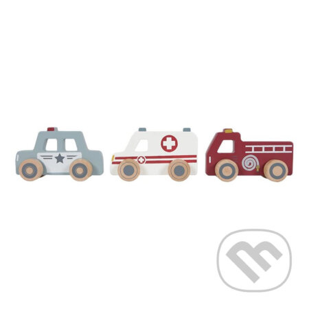 Little Dutch Emergency Vehicles autíčko ze dřeva 12 m+ 3 ks