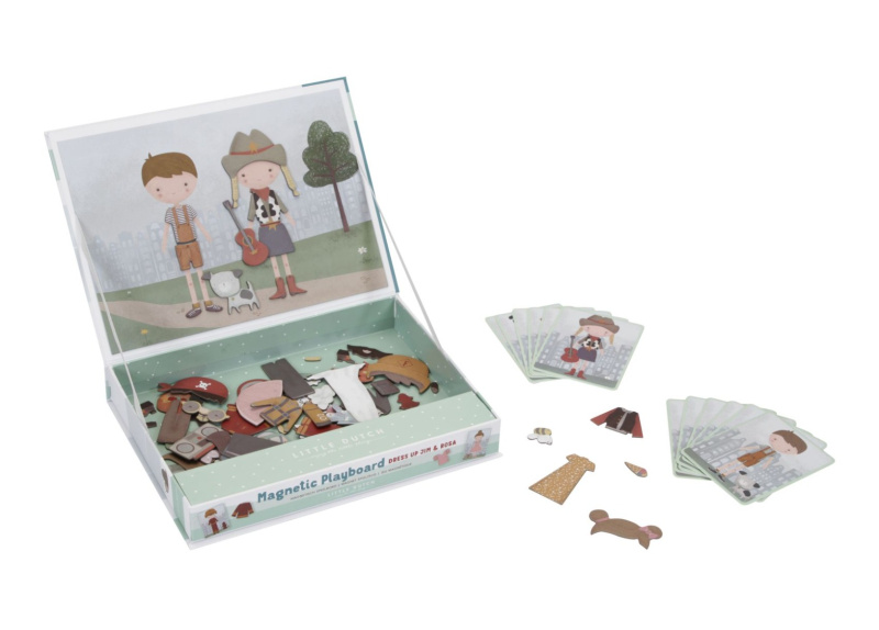 Little Dutch Magnetic Puzzle Jim & Rosa magnetická deska 1 ks