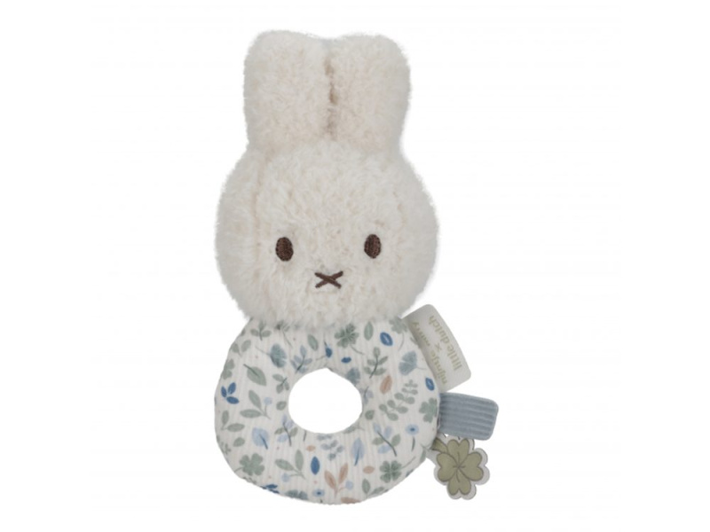 Little Dutch Miffy Fluffy Lucky Leaves Rattle Toy chrastítko 0 m+ Blue 1 ks