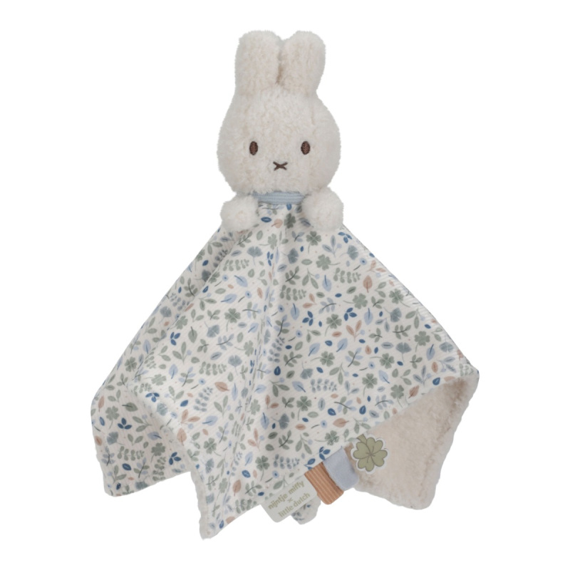 Little Dutch Miffy Fluffy Lucky Leaves Cuddle Cloth usínáček 0 m+ Blue 1 ks