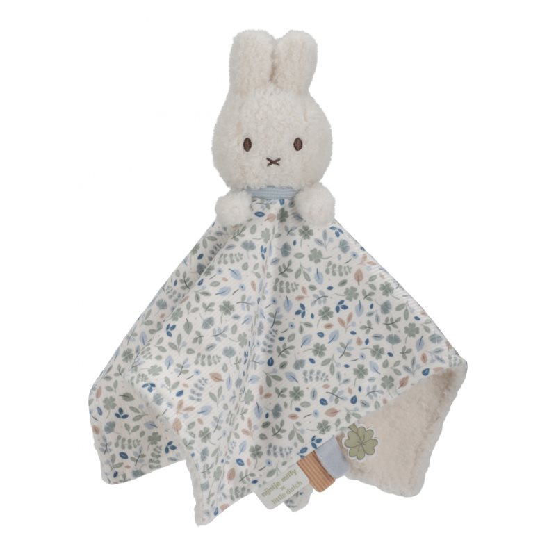 Little Dutch Miffy Fluffy Lucky Leaves Cuddle Cloth usínáček 0 m+ Blue 1 ks