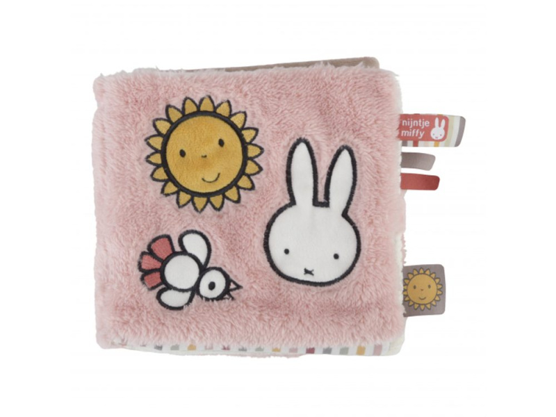 Little Dutch Activity Book Miffy Fluffy Pink kontrastní edukativní knížka 1 ks