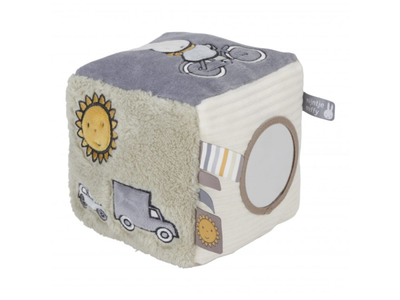 Little Dutch Soft Activity Cube Miffy Fluffy Green aktivity hračka 1 ks