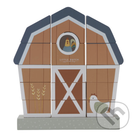 Little Dutch Little Farm Stacking Farmhouse aktivity hračka 12 m+ 1 ks