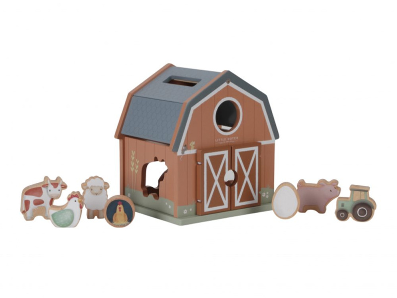 Little Dutch Little Farm Shape Sorter aktivity hračka 18 m+ 1 ks