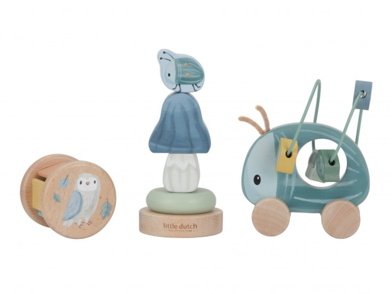 Little Dutch Forest Friends Gift Box Wood dárková sada pro miminka