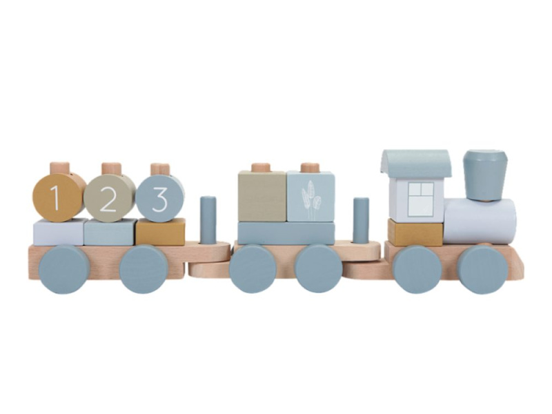 Vláček dřevěný Ocean Blue