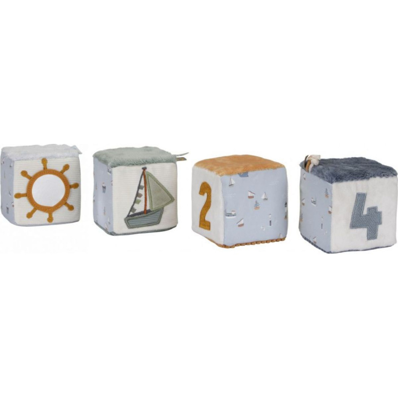 Little Dutch Sailors Bay Set of Soft Cubes plyšové kostky 4 ks