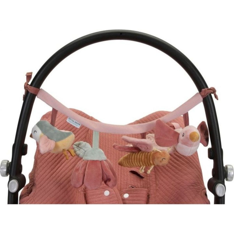 Little Dutch Stroller Toy Chain Flowers & Butterflies kontrastní závěsná hračka Flowers & Butterflies 1 ks