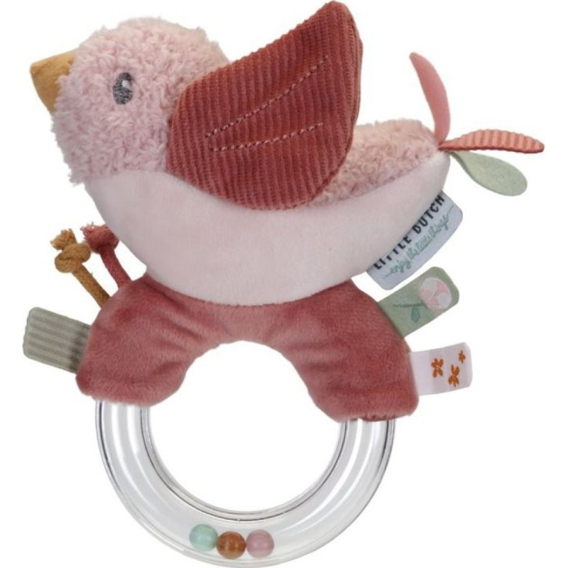 Little Dutch Rattle Flowers & Butterflies chrastítko s kousátkem Flowers & Butterflies 1 ks