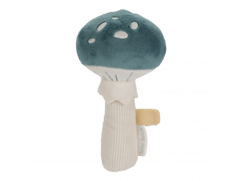 Little Dutch Forest Friends Rattle Mushroom chrastítko 0 m+ Blue 1 ks