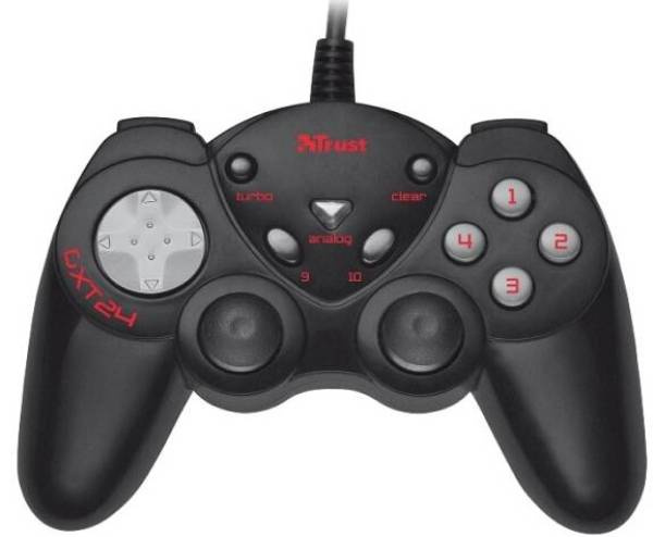 Gamepad Trust GXT 24 Compact pro PC / 16 tlačítek / USB 2.0 / černá/šedá Varianta: ivi1