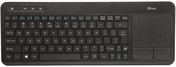 Bezdrátová klávesnice Trust Veza Touchpad / US / černá Varianta: ivi1