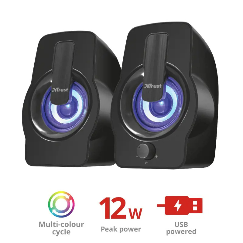 Trust GEMI 2.0 SPEAKER RGB BLACK Černá