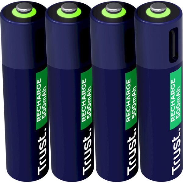 Trust - USB-C nabíjecí baterie - AAA, 4 ks