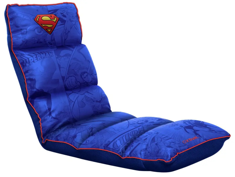 Trust GXT718SM RAYZEE skládací herní židle Superman edice Modrá/červená