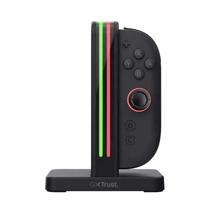 Trust GXT1256 4v1 nabíjecí stanice pro Joy-Con 2 černá Černá