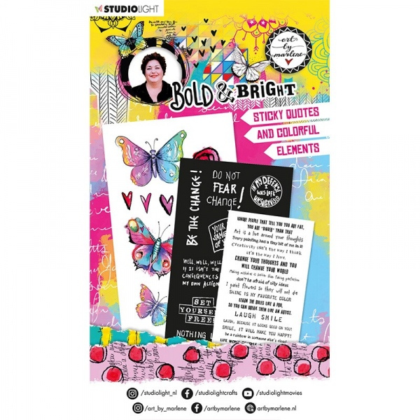 Blok samolepek Studio Light, kolekce ABM, 12 x 21 cm – obrázky, citáty, abecedy Aladine