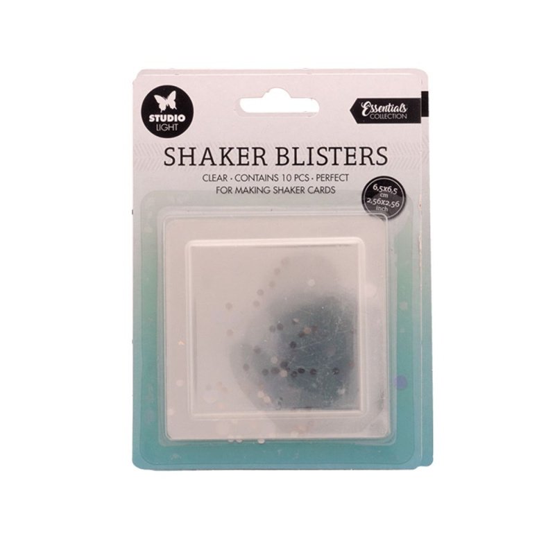 Plastová krytka na výrobu chrastidla Studio Light, 6,5 cm x 6,5 cm (10 ks) – čtverec Aladine