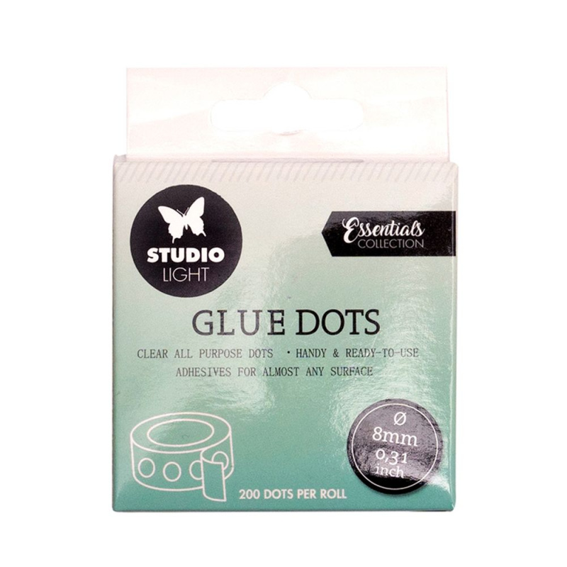Gelové lepicí tečky Studio Light, oboustranné (200 ks) – 8 mm Aladine