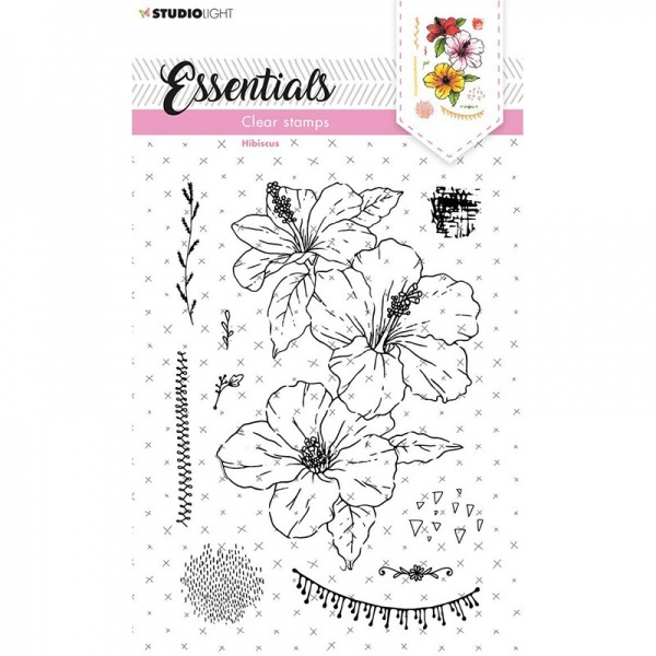 Studio Light Gelová razítka Studio Light "Hibiscus", 10 ks - Ibišek