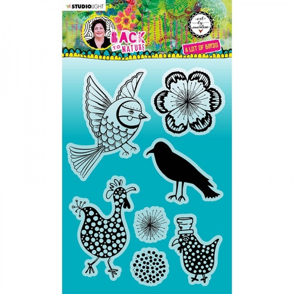 Gelová razítka Studio Light, kolekce ABM Back to Nature (7 ks) – ptáčci Aladine