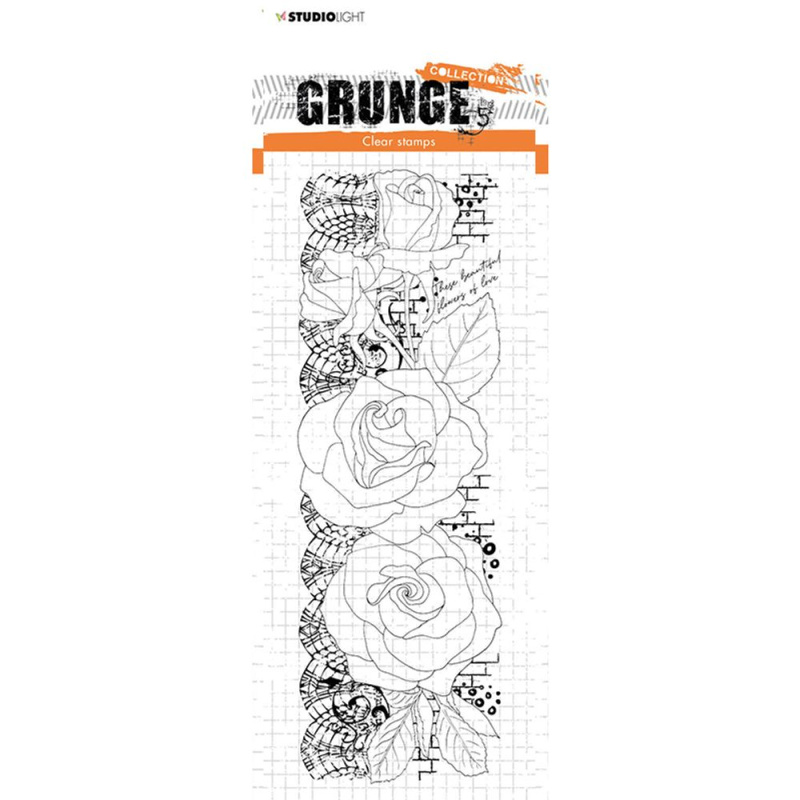 Studio Light Gelové razítko Studio Light "Grunge", 21x7,4 cm - Růže