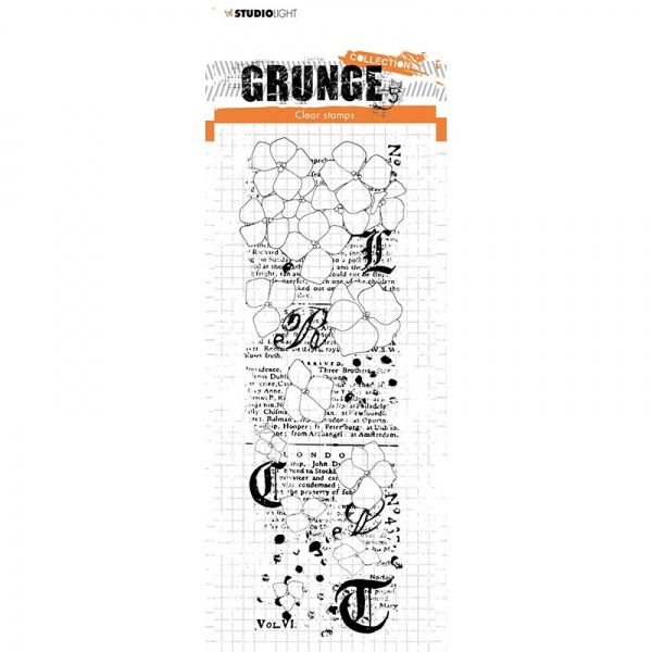 Studio Light Gelové razítko Studio Light "Grunge", 21x7,4 cm - Hortenzie