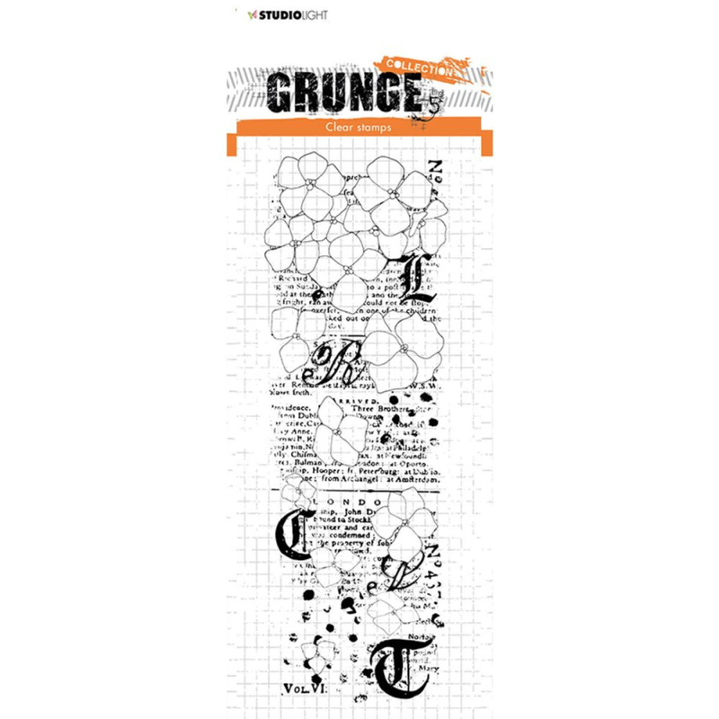 Studio Light Gelové razítko Studio Light "Grunge", 21x7,4 cm - Hortenzie