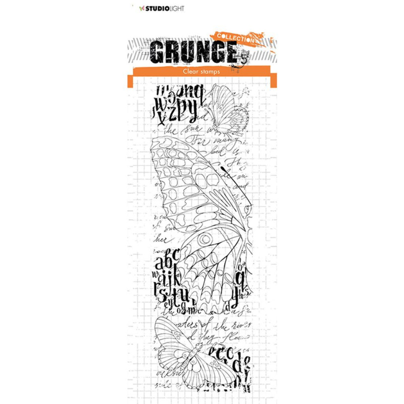 Studio Light Gelové razítko Studio Light "Grunge", 21x7,4 cm - Motýl