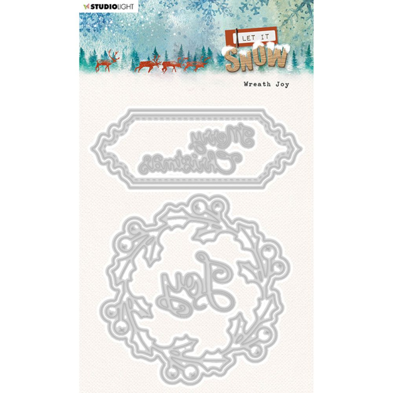 Studio Light Vyřezávací šablony Studio Light "Let It Snow" 6 ks - Vánoční věnec